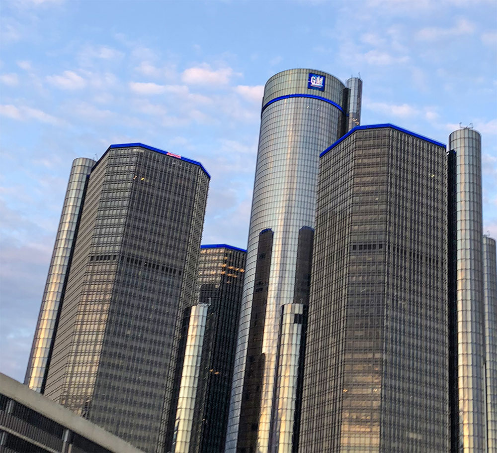 GM renaissance center in Detroit
