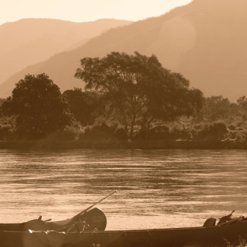 Canoeing in the zambezi river