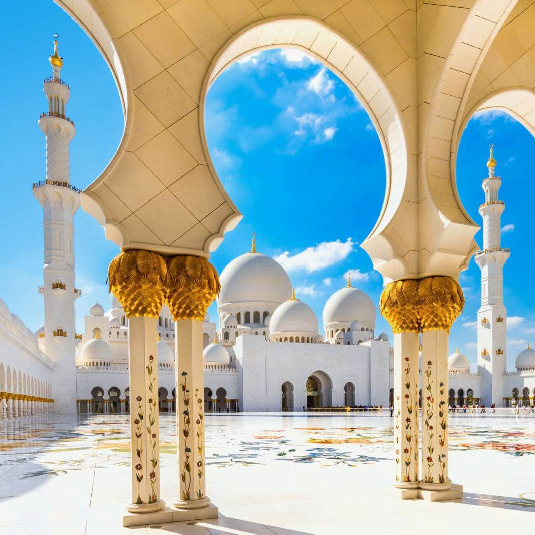 Sheikh Zayed mosque United Arab Emirates Asia travel guide