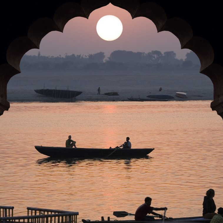 sunset on the ganges