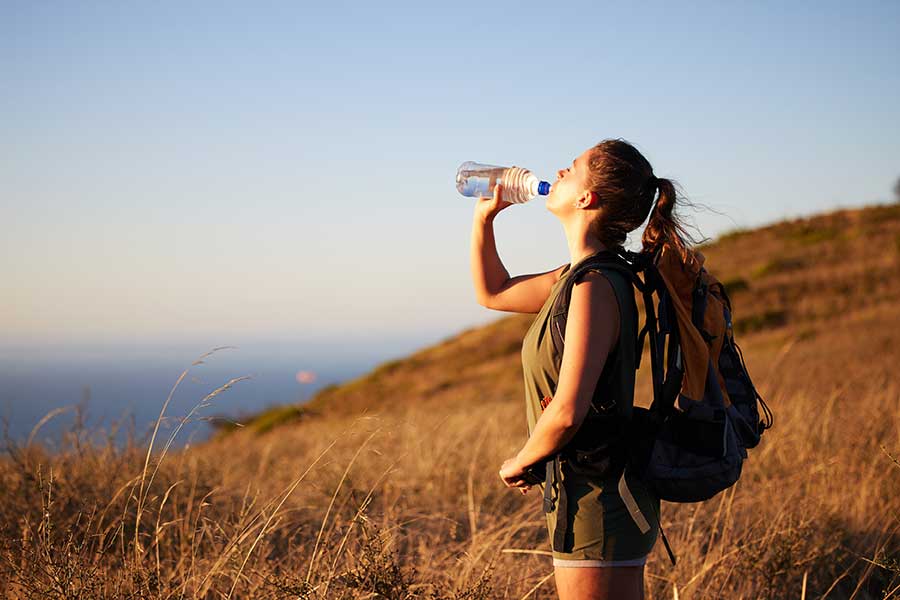 Woman Hydrating trip