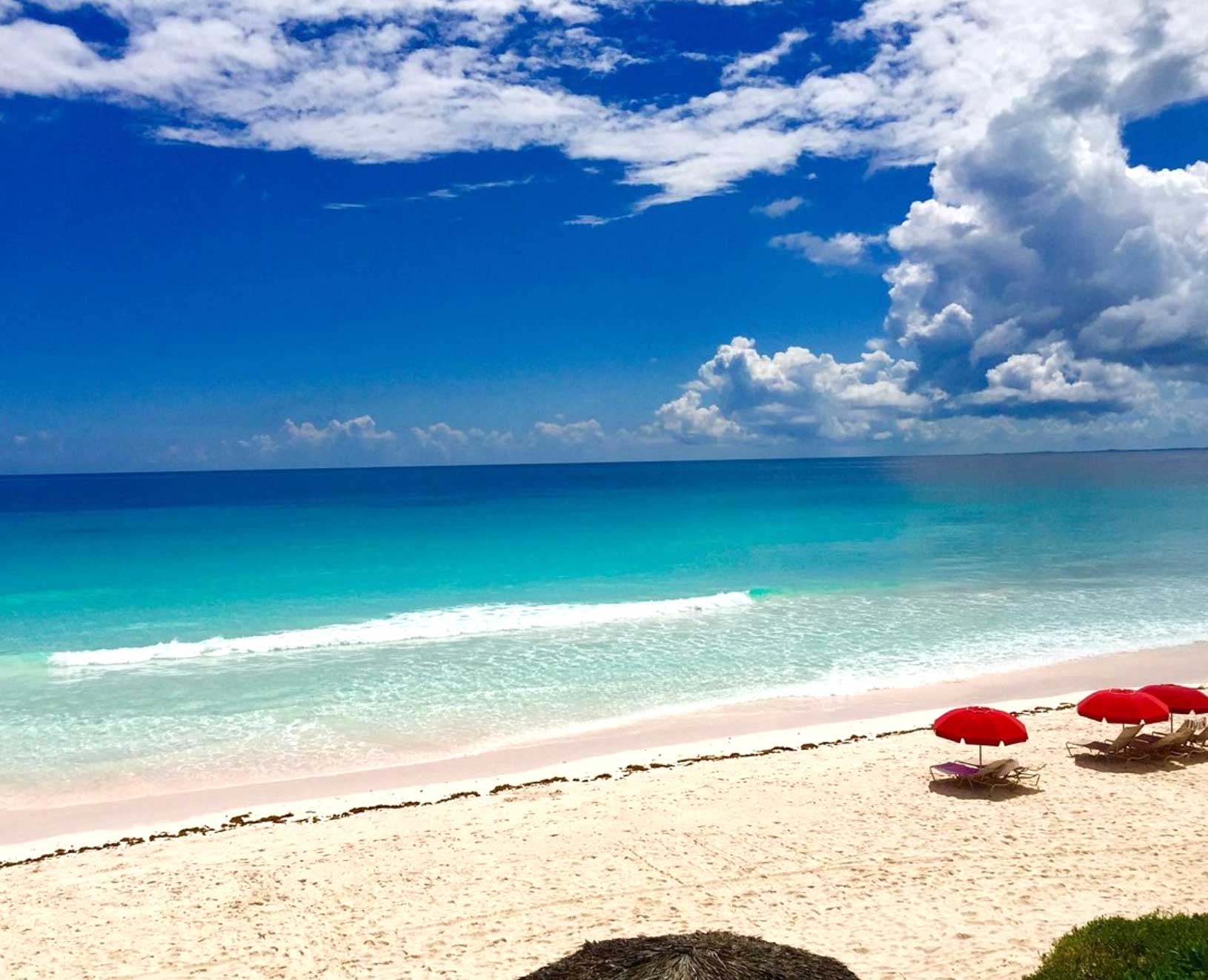 Pink Sand Beach in the bahamas