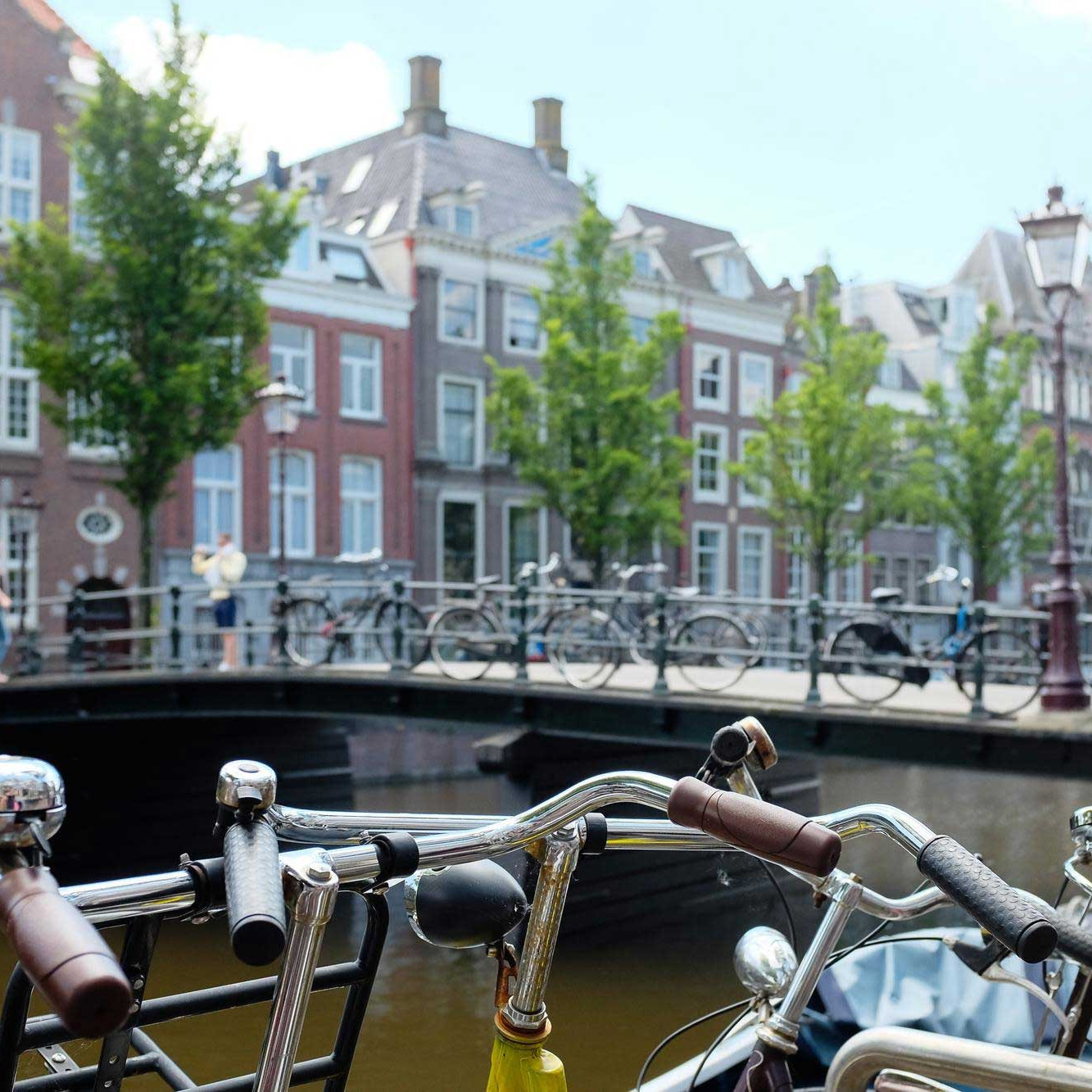 cycling along Amsterdam Canals solo travel